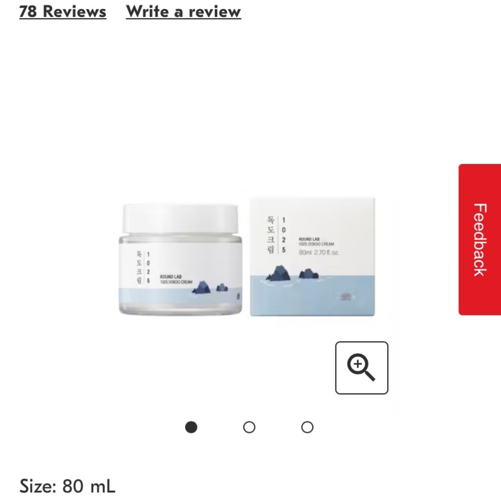 NIB NEW Round Lab 1025 Dokdo Cream